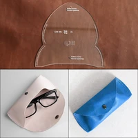 leather craft glasses bag acrylic pattern purse mold design sun glasses storage bag acrylic diy leather stencil sewing pattern