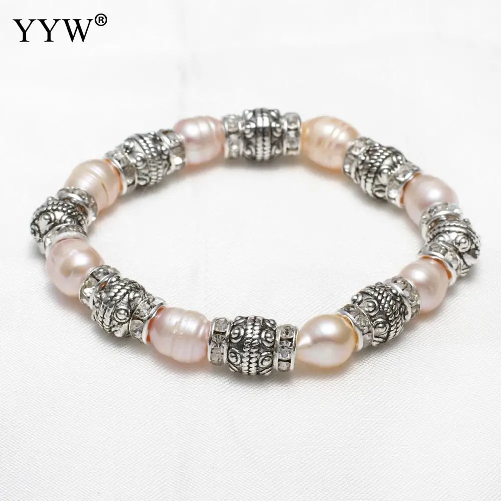 5 шт. роскошный женский Пресноводный Культивированный жемчужный браслет