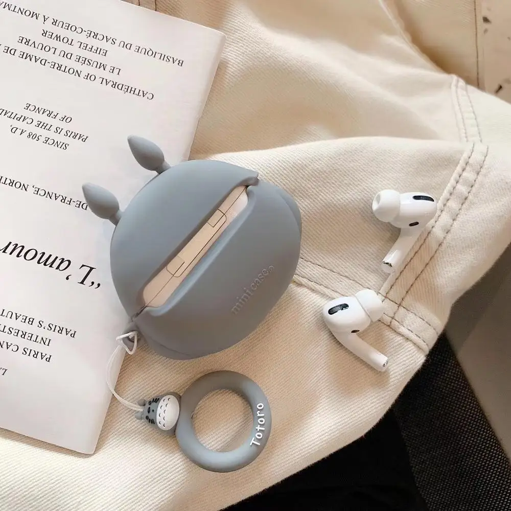 Мягкий силиконовый чехол для Airpods pro 3 милый мультяшный 3D Тоторо с Bluetooth наушников
