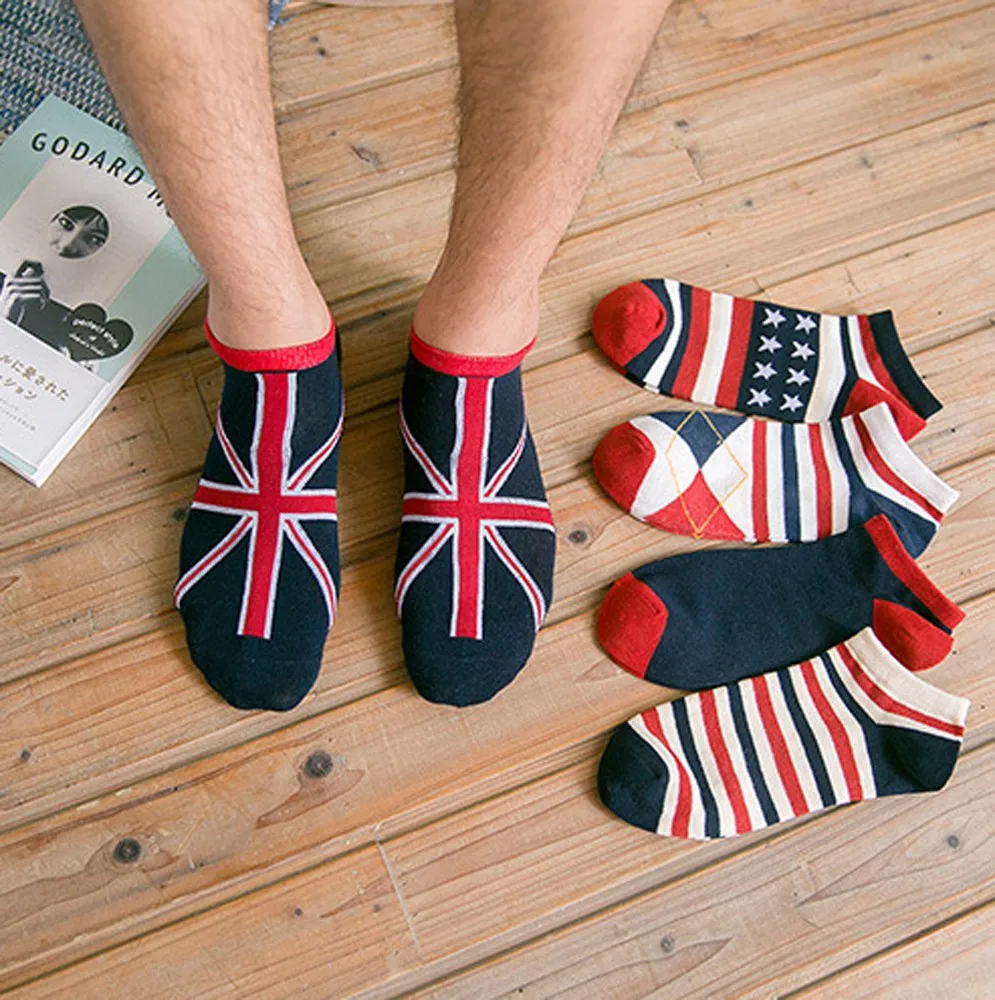 Мужские носки весна лето невидимые башмачки нескользящие из силикагеля мужские