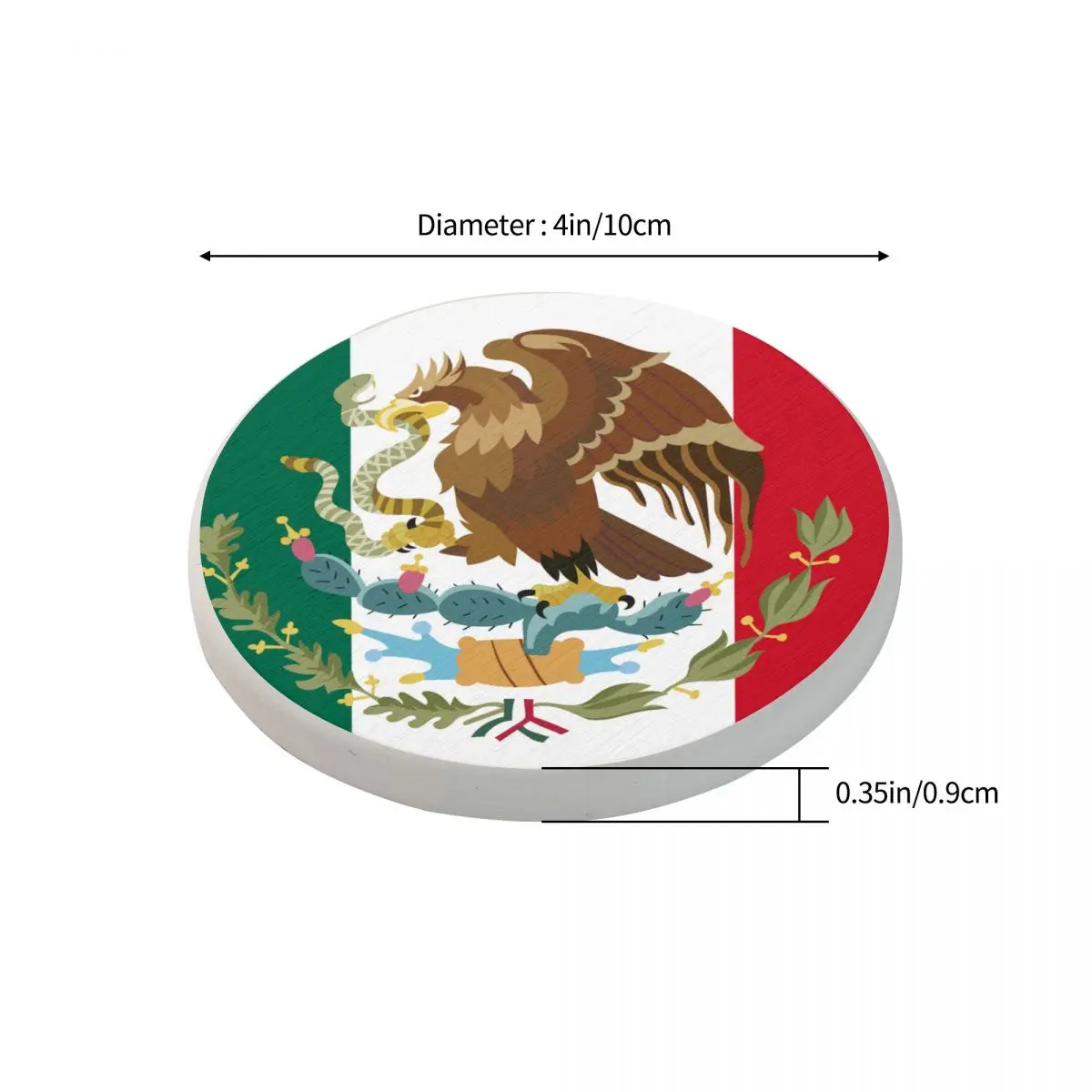 Фон с мексиканским флагом 4 упаковки подставок чашка кофе держатель для напитков