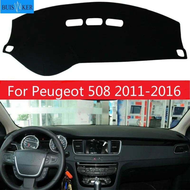 

For Peugeot 508 2011 2012 2013-2016 Dashboard Cover Sun Shade Non-slip Dash Mat Pad Carpet Car Stickers Interior Accessories