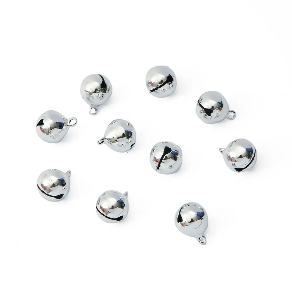 

Красивые железные бусины 14 мм россыпью, колокольчики, украшение для новогодней елки, Кулоны для животных ручной работы, поделки, рождественские колокольчики