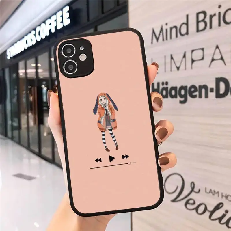 

Crazy Excitement anime Kakegurui Runa Phone Case Matte Transparent for iPhone 7 8 11 12 s mini pro X XS XR MAX Plus cover funda