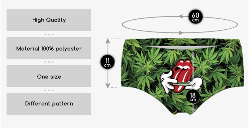 Leopard Weed 3D Printing Briefs Underwear Lingerie Women Panty Sexy Tanga Ropa Interior Mujer Bragas Culotte Femme Panties