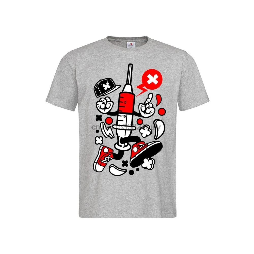 Футболка унисекс с изображением шприца медицины крови |