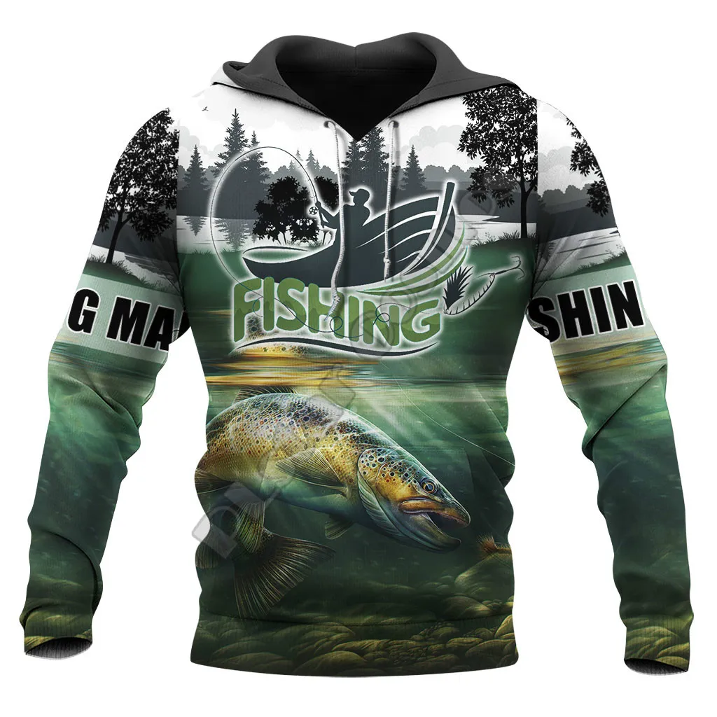 

Men's and Women's Fish Hoodie 3D Animal Print Men's Top Fashion Outdoor Zipper Casual Explosion Thin Style 2021