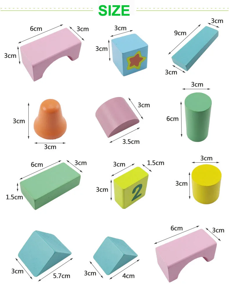 100 шт Детские сборные головоломки деревянные блоки образование прозрение
