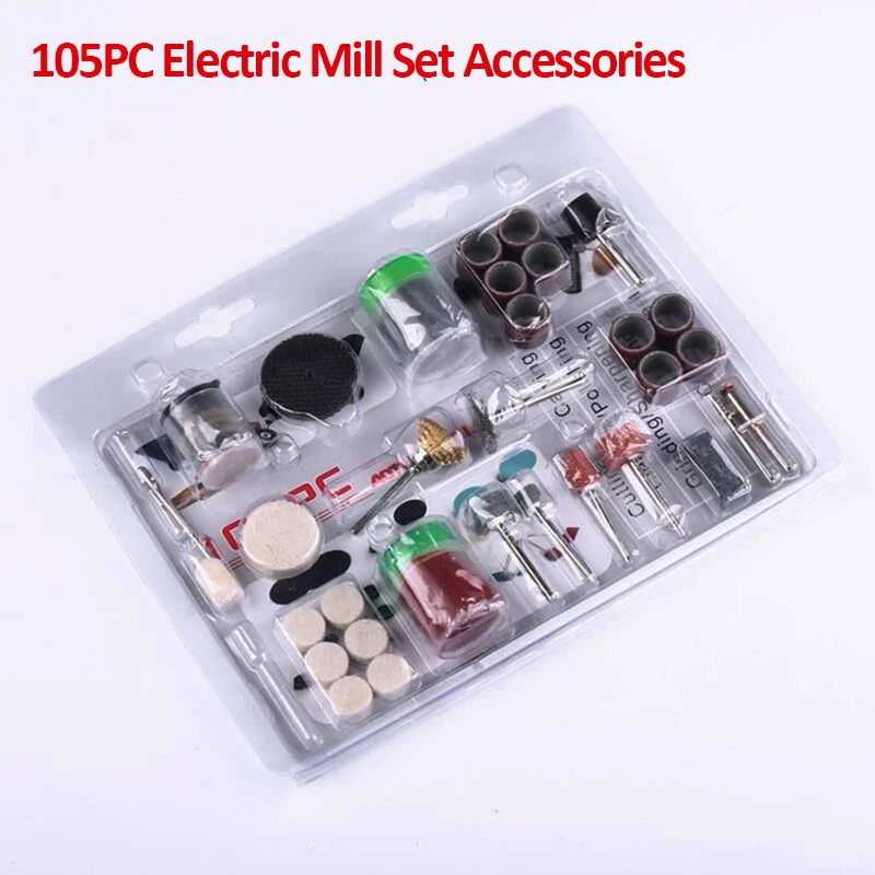 105 шт./компл. электрическая мини дрель шлифовальный инструмент роторный