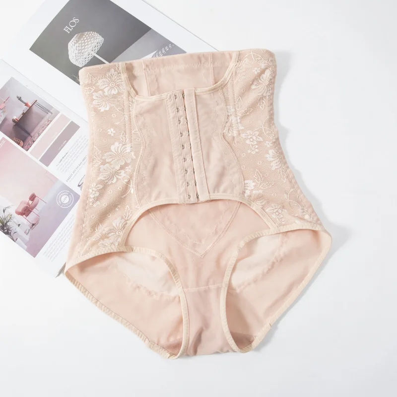 

Women Briefs High Waist Belly Pants 9-breasted Enhanced Version of Postpartum Waist Waist Hip Body Shaping Pants Waist Trainers