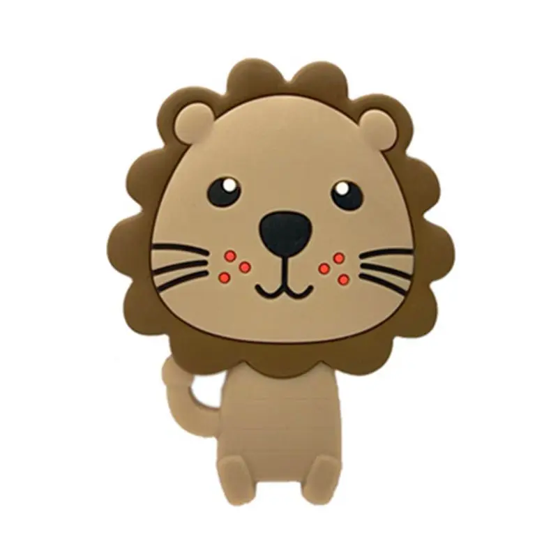 

Baby Cute Cartoon Lion Teether Silicone Molar Stick Infant Chewing Teething Toys 23GD
