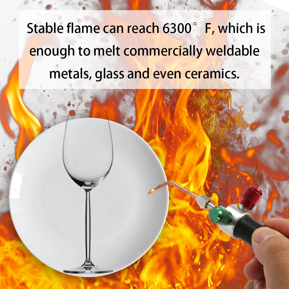 

New Mini professional Oxygen Acetylene Welding Torch for Platinum Stainless Steel Metal with 5pcs Tips