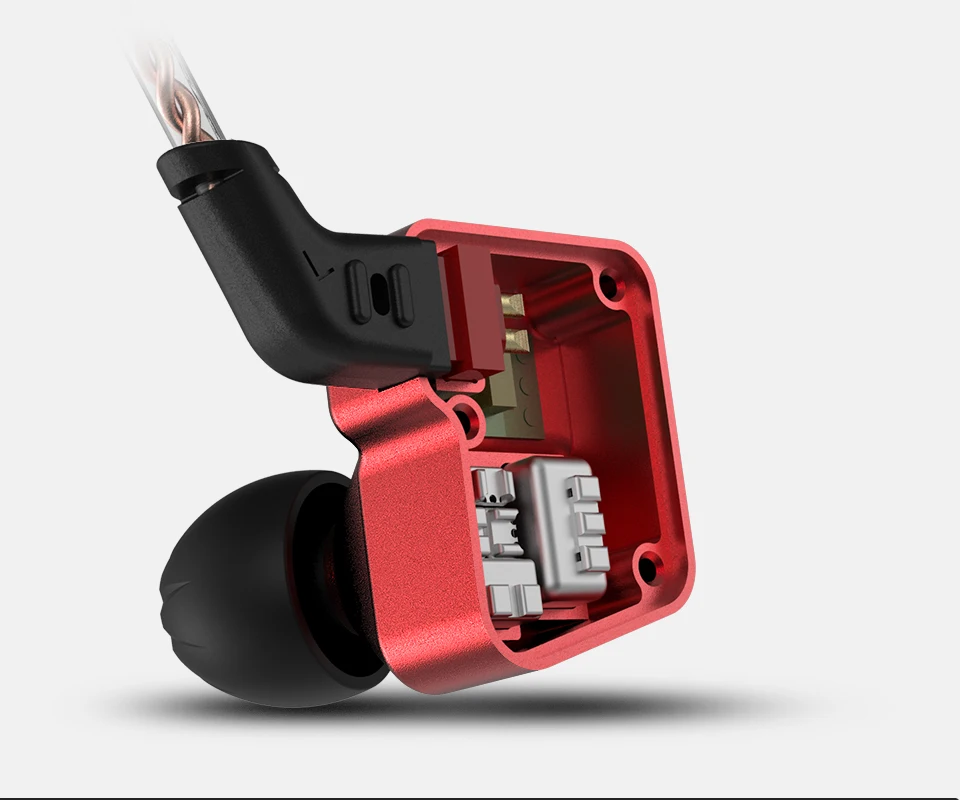 KZ BA10 5BA привод в ухо наушник 5 сбалансированная арматура DJ HIFI монитор металлический наушник съемный Отсоединяемый 2Pin кабель KZ ZS10