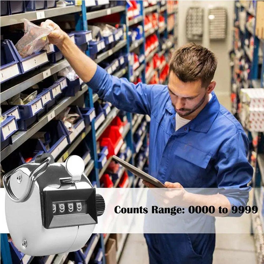 

4 Digit Number Mini Hand Held Tally Counter Digital 9999 Training Counter Counting Max. Golf Manual Clicker F6C0