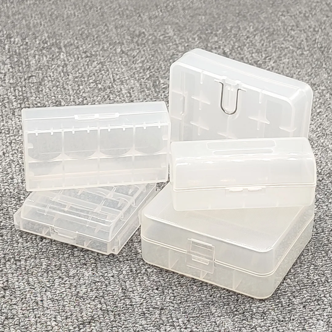 18650 20700 21700 26650 Battery Storage Box Hard Case Holder 4AA 4AAA Rechargeable Power Bank Plastic Transparent |