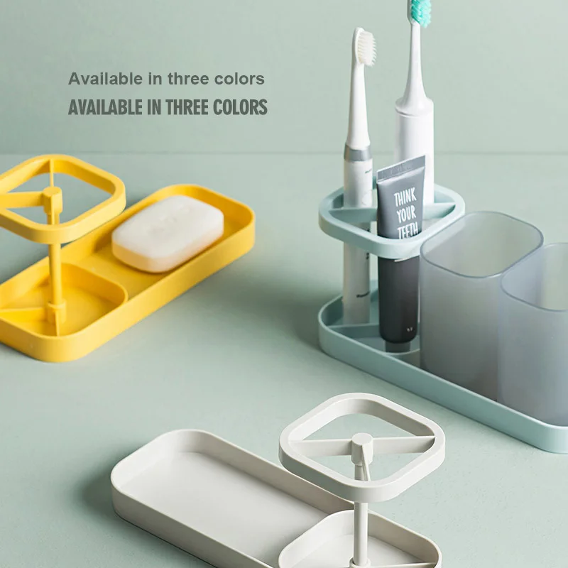 

Mouthwash Cup Toothbrush Holder Household Soap Storage No Punching Mouthwash Cup Toothbrush Cup Suit Storage Holder