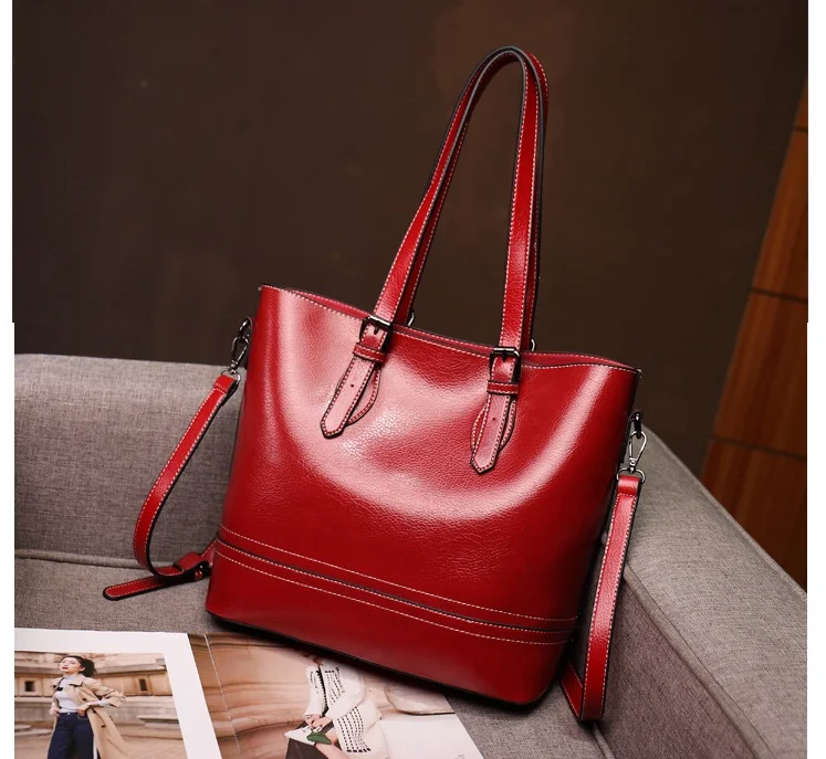 Сумка из натуральной кожи, женская сумка, Bolsos Mujer, роскошные сумки, женские сумки, дизайнерские винтажные Ретро большие вместительные повседневные сумки C817