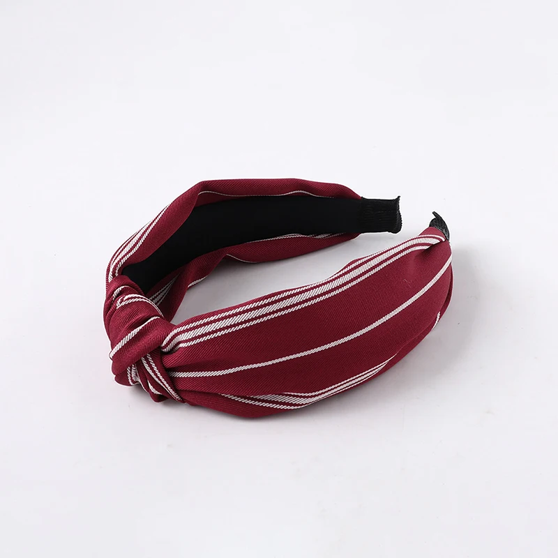 Women Cross Knotted Wide Headband Solid Color Striped Head Hoop Sport Yoga Stretch Twist Wrap Turban Girls Hair Accessories |