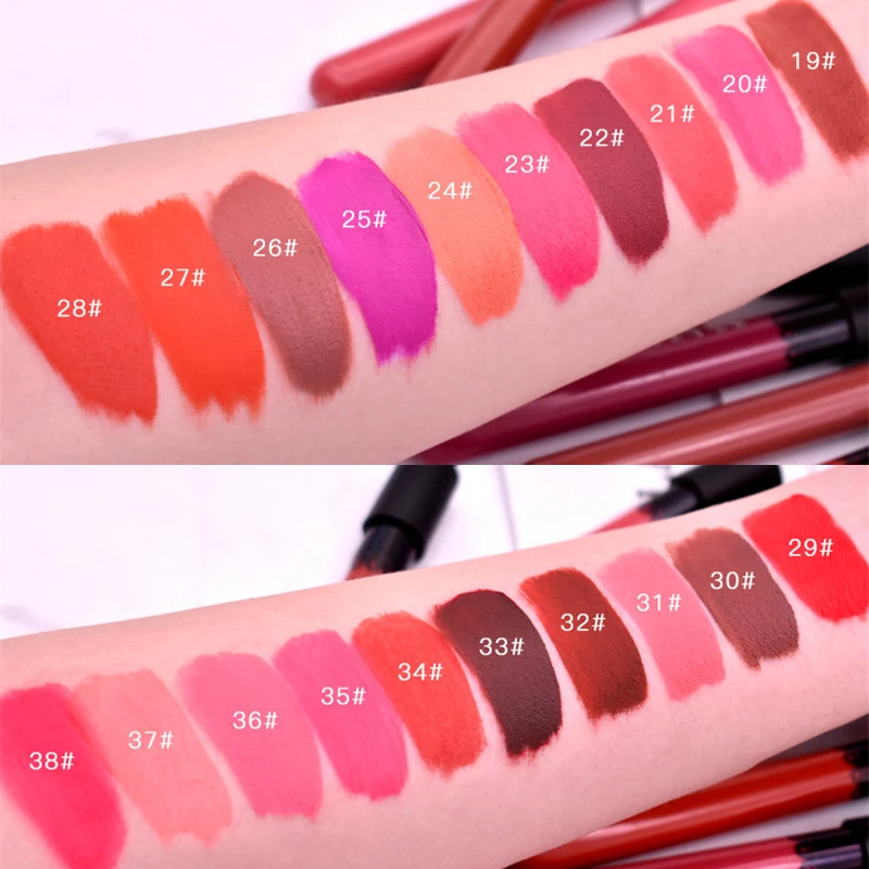 Губная помада водостойкая стойкая матовая мерцающая красная блестящая нюдовая