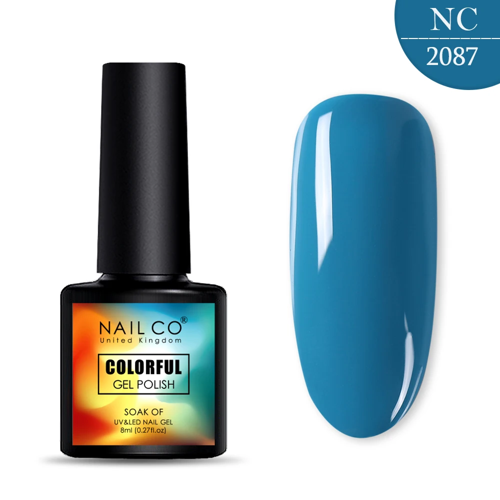 2087 NAILCO, новинка, 8 мл, 130 цветов, светодиодный Гель-лак для ногтей УФ гель для ногтей, салонный домашний лак, Гель-лак, гибридный, впитывающий - Цвет: 2087