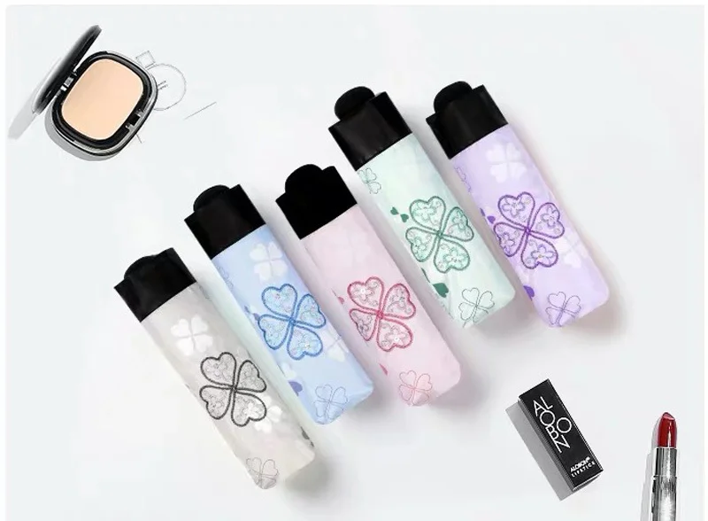 Складной женский зонт от дождя складной тройной Зонт индивидуальный зонтик для