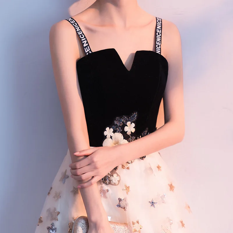 Женское вечернее короткое платье черное с блестками размеры 3XL размера плюс |