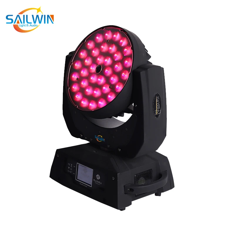 8 шт./лот Большая распродажа 36 шт. * 18 Вт 6в1 RGBAW + UV Zoom LED Moving Head Wash с сенсорным экраном