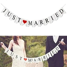 Just Married Banner Mr Mrs Rustic Garland Wedding Table Decoration Groom Bride To Be Balloon Banner Bachelorette Party Supplies