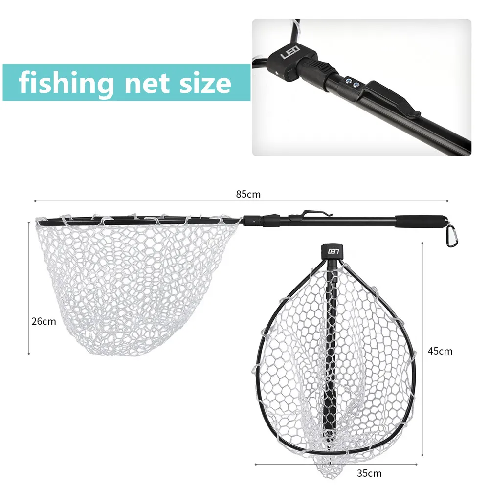 85 см черная алюминиевая легированная быстро складывающаяся ручная сеть высокого