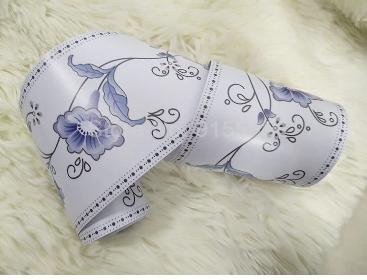 DIY самоклеющиеся обои, водостойкие, 5 м, для ванной комнаты, 3D, цветочный узор, ПВХ, наклейки на стену, линия талии, для кухни, комнаты, Настенный декор