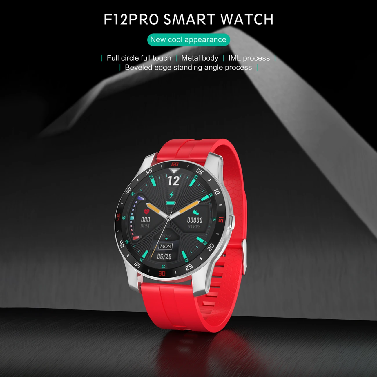 

Smart Watches IP67 Waterproof Health Fitness Smartwatch Metal Body Heart Rate Fashion Business Men's Watch For IOS Android