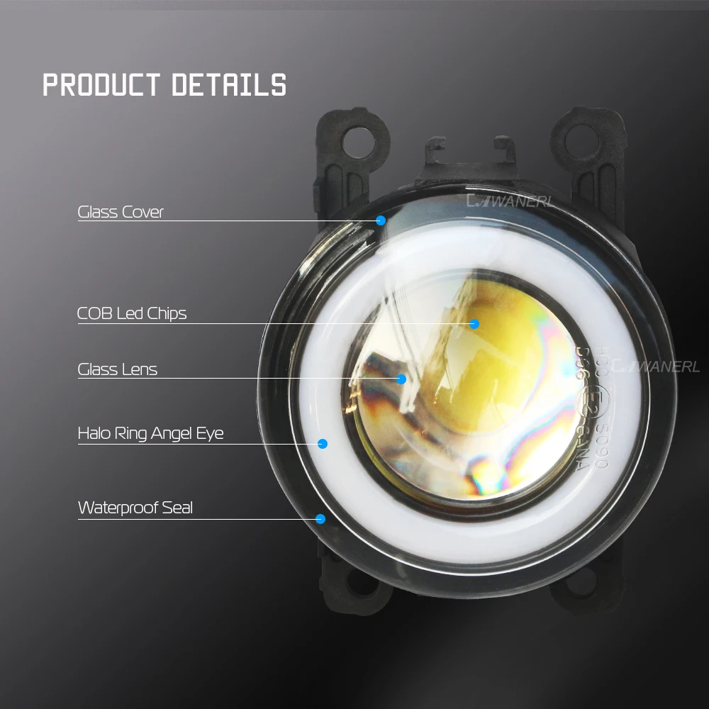 2X автомобильные противотуманные фары ангельские глазки в сборе светодиодные