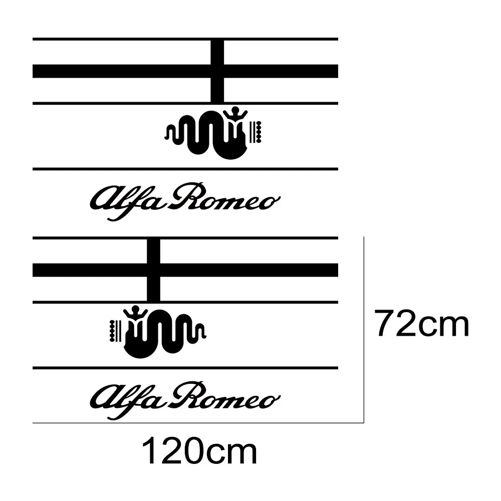 

2PCS Car Door Side Decal Vinyl Stickers For Alfa Romeo Giulia Giulietta 159 156 MITO Stelvio 147 Sportiva Auto Decor Accessories