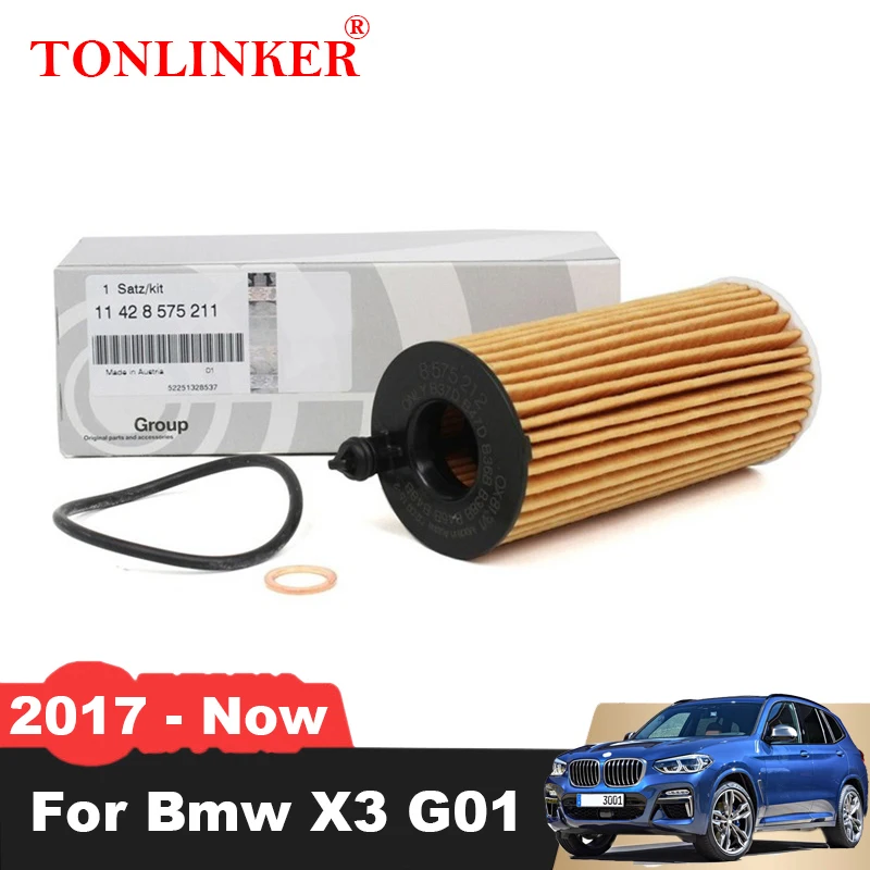 

Масляный фильтр TONLINKER 11428575211 для Bmw X3 G01 2017 2018 2019 2020 2021 2022- xDrive 20d 20i 25i 28i 30i, модель, автомобильные аксессуары