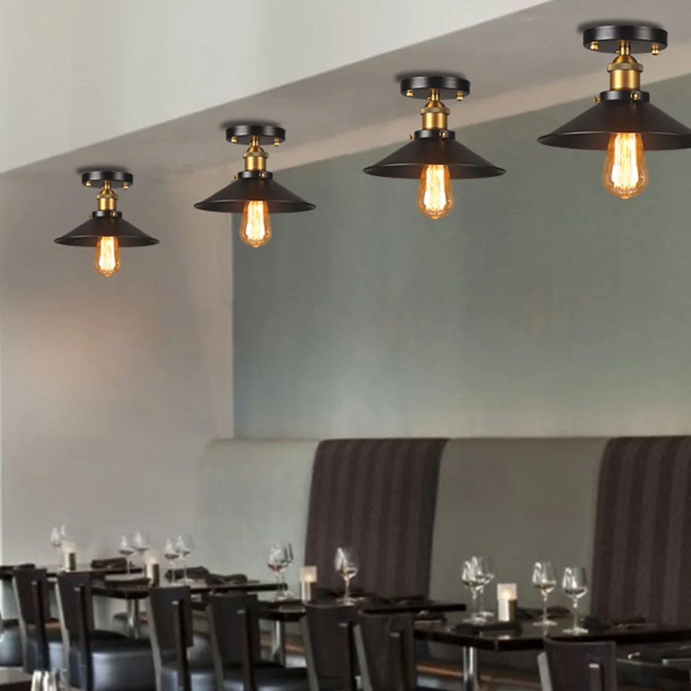 Винтажный потолочный светильник в стиле лофт потолочная лампа с основанием E27