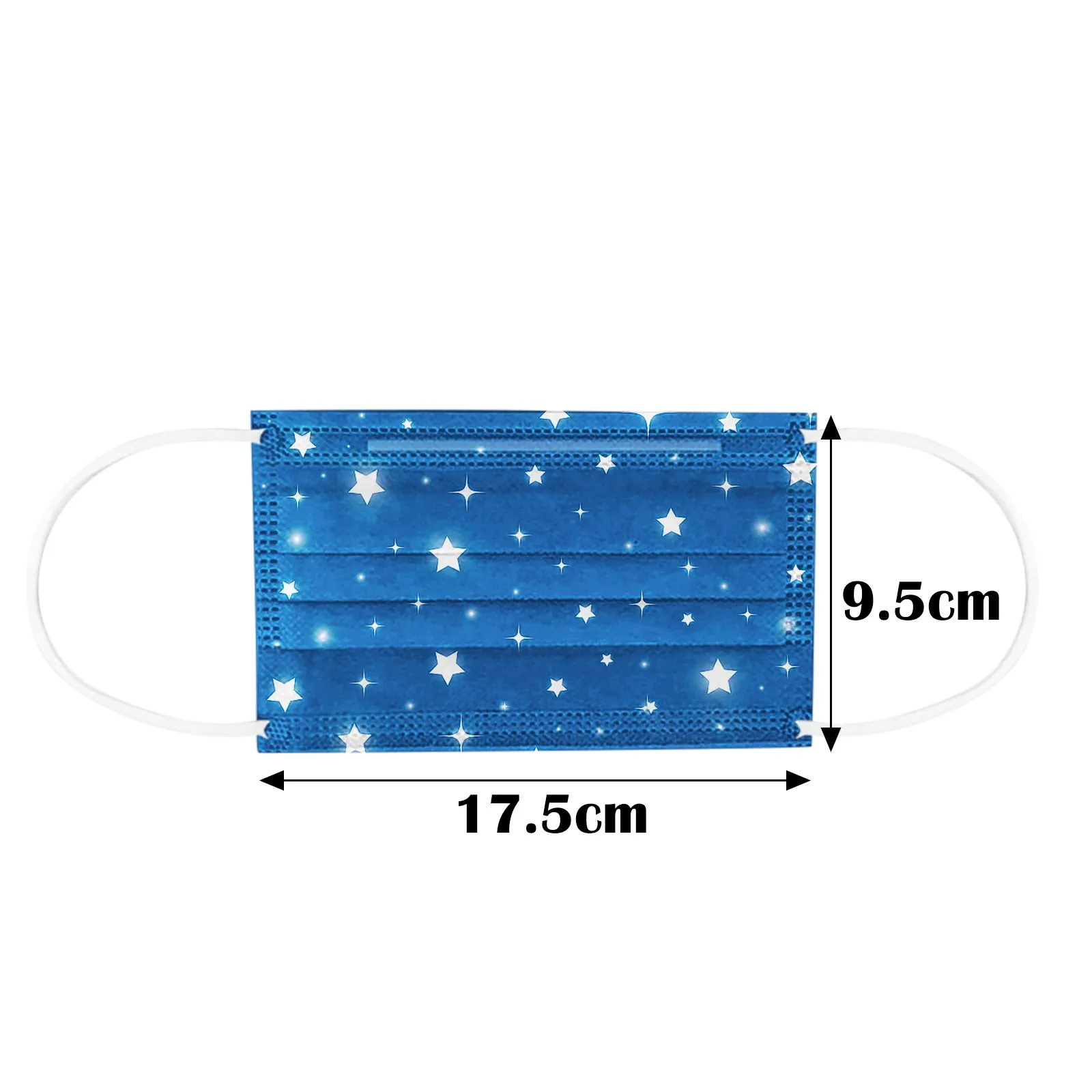 

50pc Earloops Adult Mask 3 Layers Ply Filter Tie-dye Printing Mask Disposable Elastic Mask Breathable Mouth Cover Mascarillas