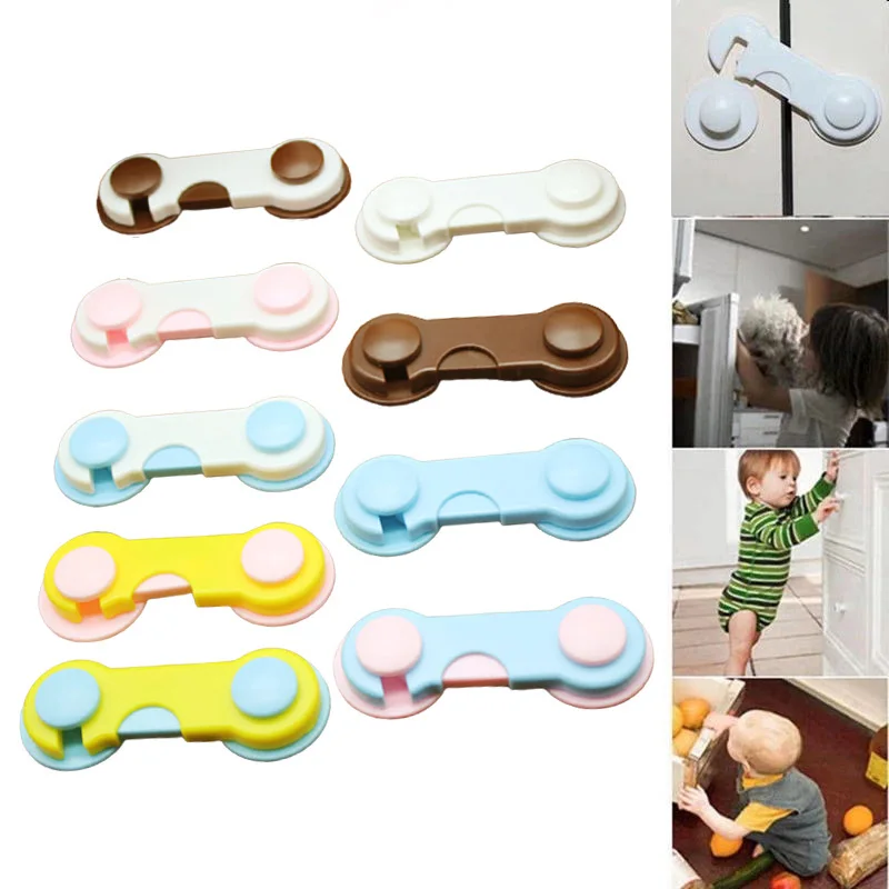 Protector de seguridad para ni&ntilde;os, pestillo de seguridad multifunci&oacute;n para el cuidado del beb&eacute;, armario, puerta, caj&oacute;n, 2 unids/paquete-0