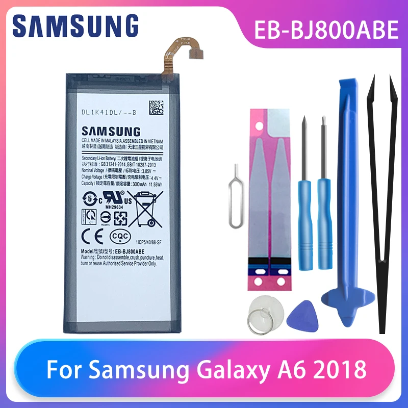 

Оригинальный телефон Samsung Galaxy A6 J6 On6 версии 2018, телефон, аккумулятор большой емкости 3000 мАч, инструмент для зарядки телефонов