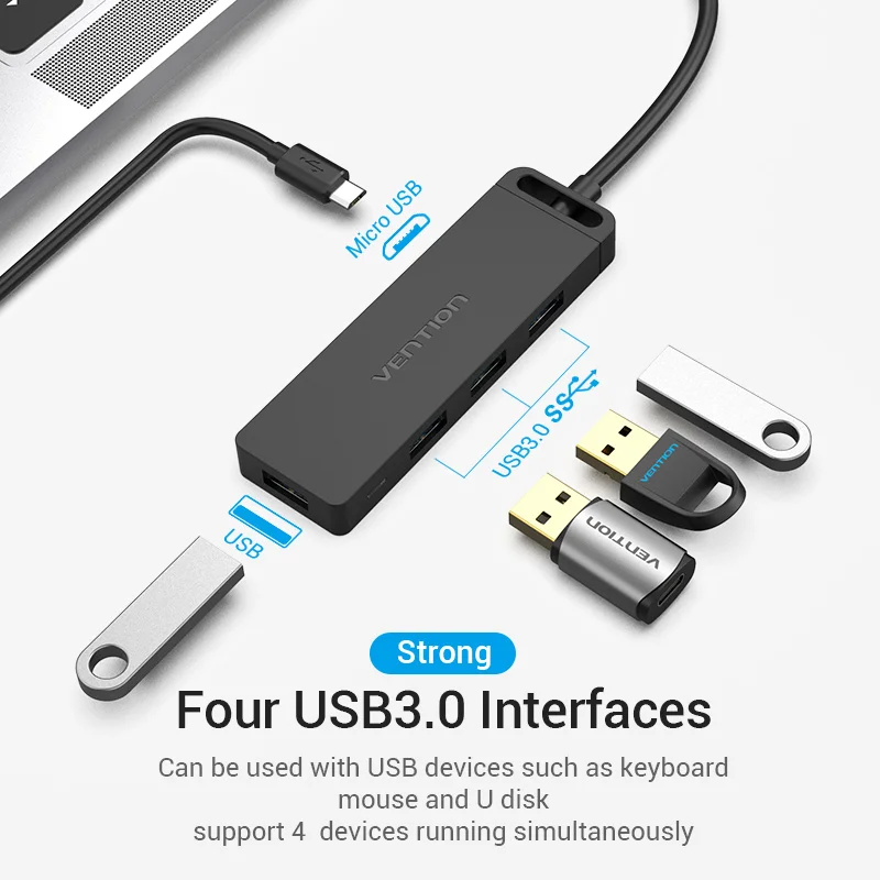 vention usb c hub 3 1 type c to usb 3 0 adapter multi usb with micro usb charging port for xiaomi macbook huawei otg type c hub free global shipping