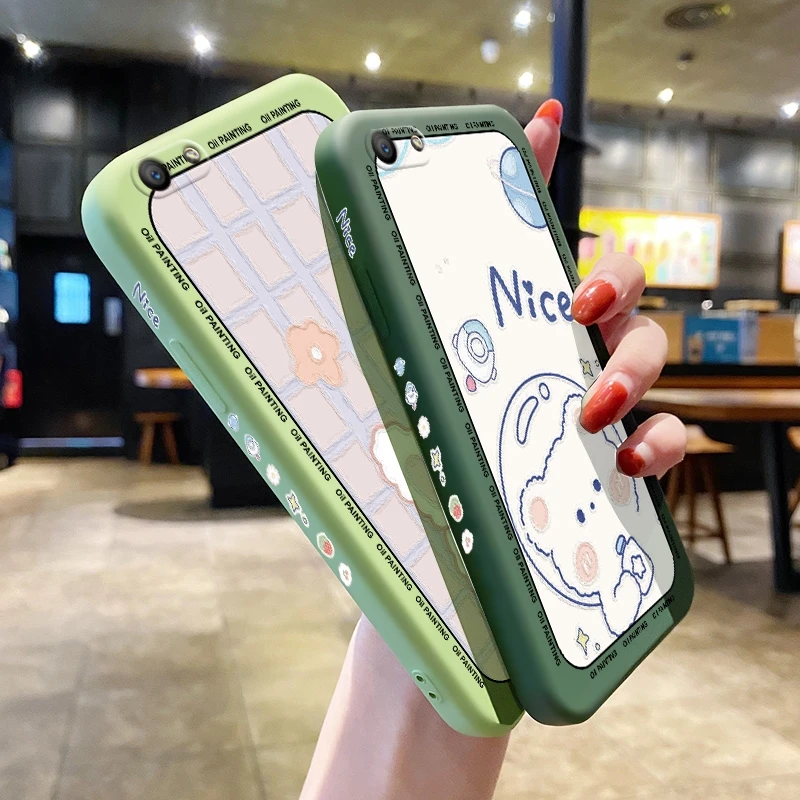 for oppo a12 a12e a15 a15s a52 a71 a71k a59 case with bear and rabbit back cover cartoon casing free global shipping