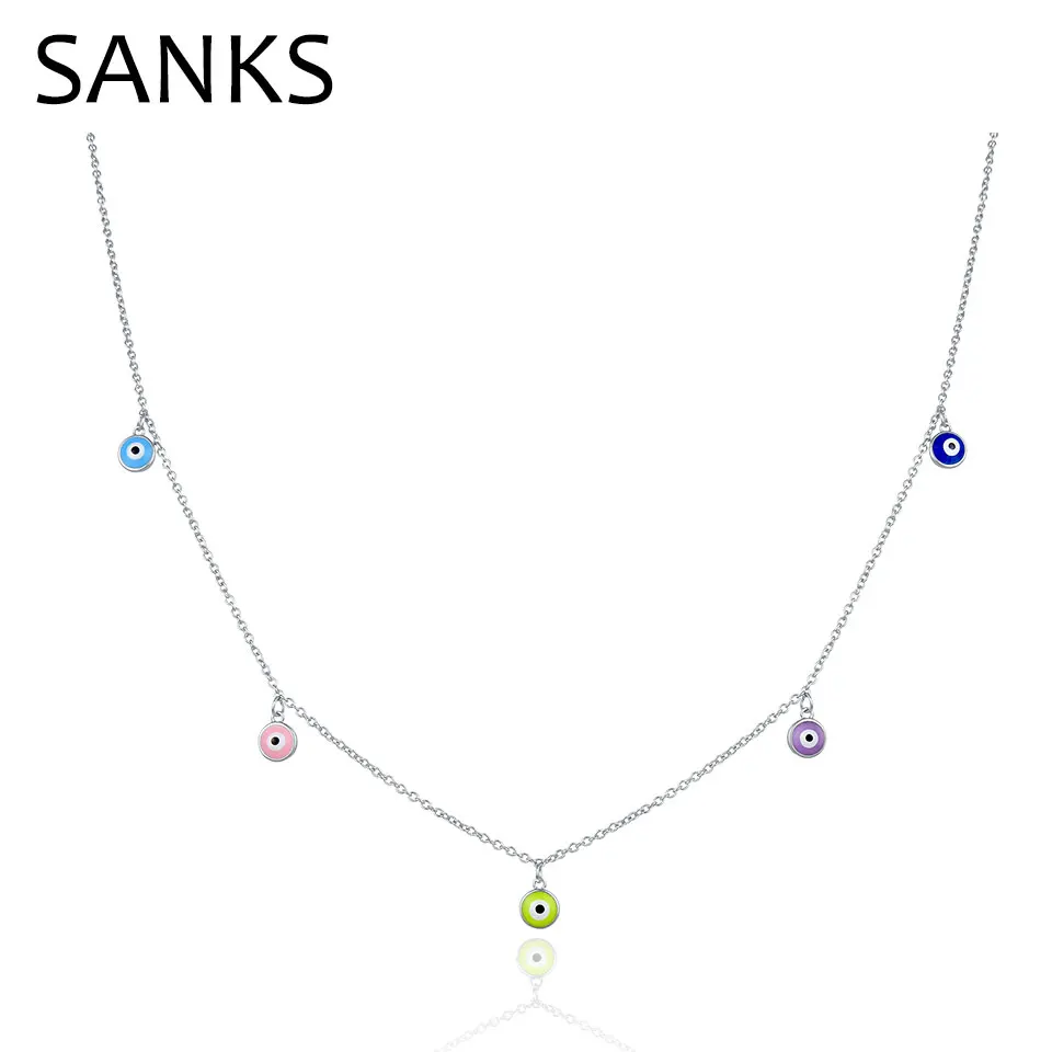 Цепочки с глазами дьявола SANKS ожерелья для девушек и женщин красочные