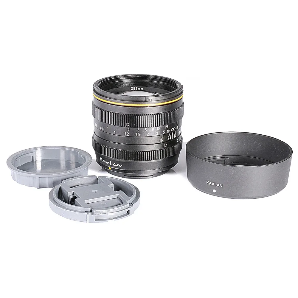 

new style Kamlan-50mm F1.1 APS-C Super Large Aperture Manual Focus Lens for Fujifilm FX Free Shipping