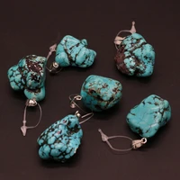 new natural stone semi precious stone pendant turquoise exquisite fashion pendant jewelry for making diy necklace accessories