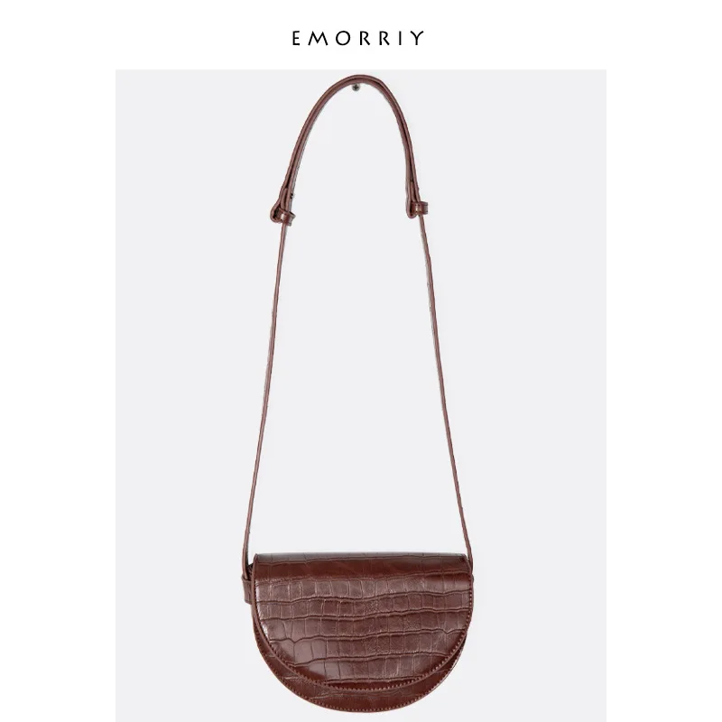 

Stream One-shoulder Women's Bag Oblique Bag Semi-circular Niche Crocodile-print PU Underarm Bag