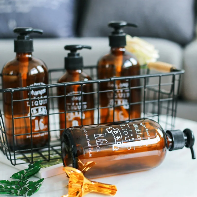8/16 oz  Bath Refillable Bottle Shower Gel Shampoo Press Bot