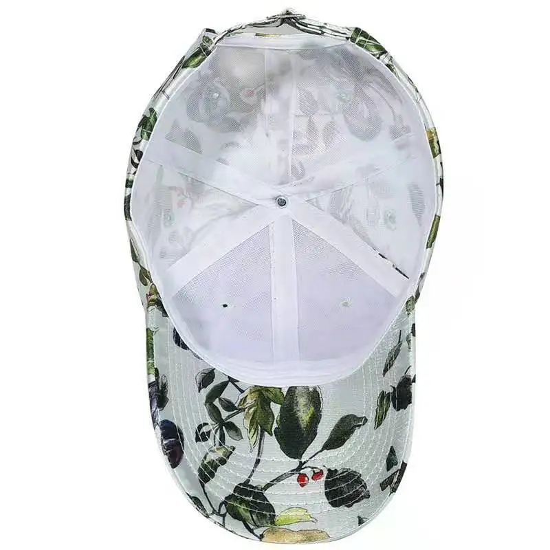 

New Fashion Flowers Leaves Printed Baseball Cap Solid Printed Women Hat Shade Sports Hat Outdoor Stretch Cotton Baseball Caps