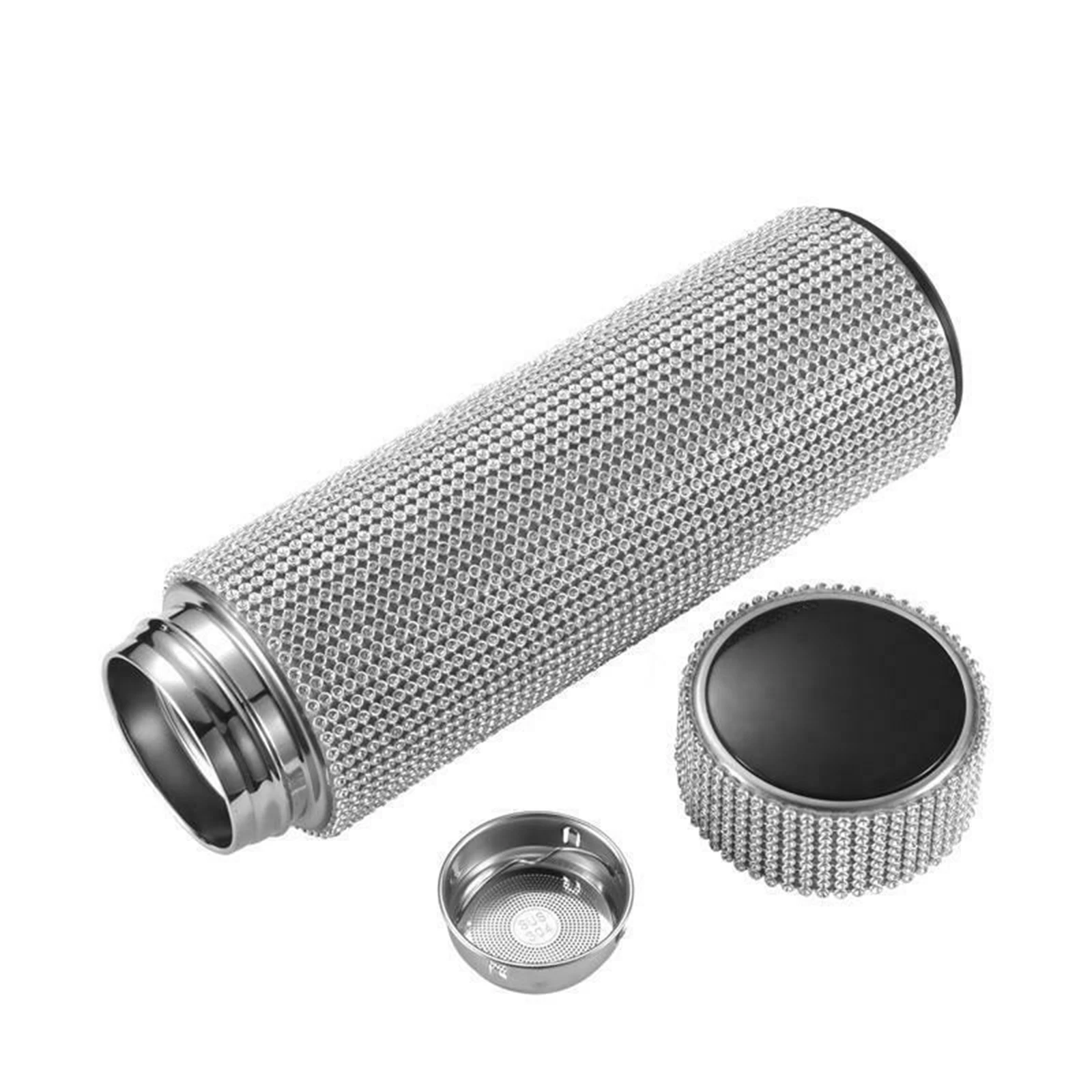 

500ml Diamond Warm Bottle Stainless Steel Water Bottle Smart Temperature Display Vacuum Flask Mug Gift for Men Women FOU