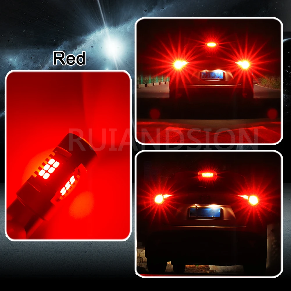 Комплект из 2 предметов для детей от 6W No Полар флиса 12 24V P21W 1156 BA15S BAU15S PY21W Canbus
