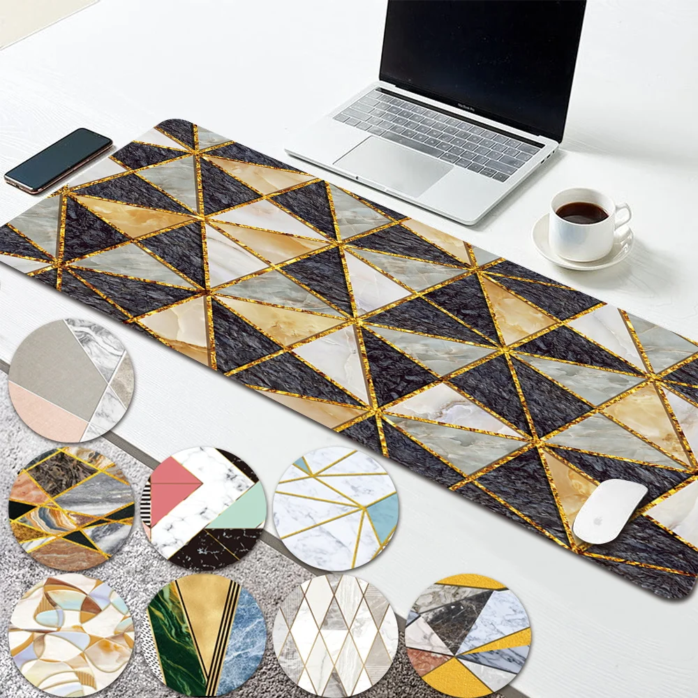 

Large Laptop Mouse Mat Anti-slip Waterproof PU Leather Computer Mousepad Geometry Pattern Xl Game Mouse-pad