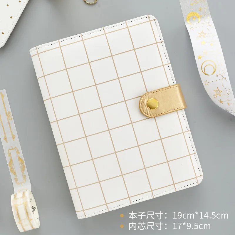 

Gold Stamp A6 Creative 2021 Planner PU Leather 100 Paper Monthly Yearly Weekly Todo Cute Agenda Diary Libretas